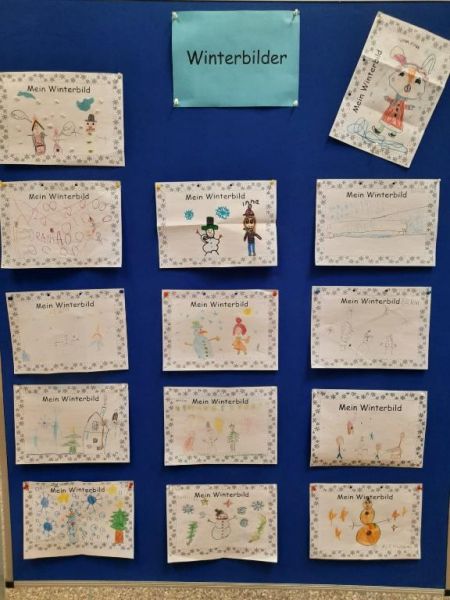  Vorkurs Deutsch - Startpunkt,Webseite der Grundschule und Illustration 